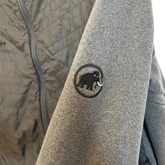 Mammut Teewinot Hybrid Insulated Fleece Jacket Full Zip Gray Nylon Outdoor XL - Picture 7 of 12